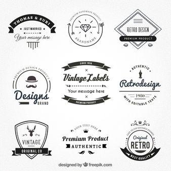 Vintage Black and White Logo - Vintage Logo Vectors, Photo and PSD files