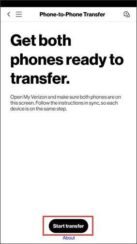 My Verizon App Logo - My Verizon app to Phone Content Transfer