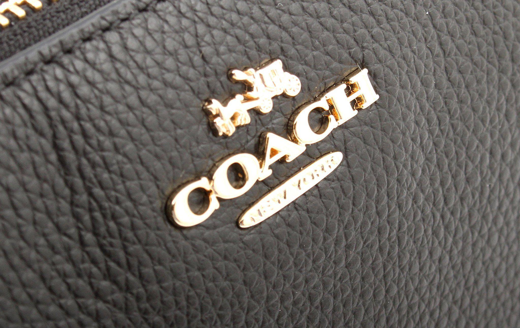 Coach Gold Logo - Lyla Crossbody In Pebble Leather (Coach F38273) Gold/Black