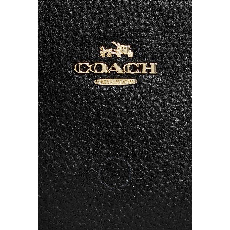 Coach Gold Logo - Coach Crossbody Pebbled Leather Pouch- Light Gold/Black - Coach ...