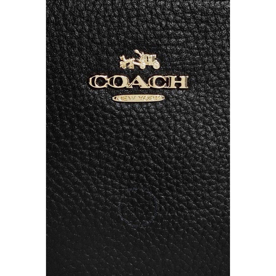 Coach Gold Logo - Coach Crossbody Pebbled Leather Pouch- Light Gold/Black - Coach ...