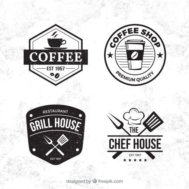 Vintage Black and White Logo - Restaurant Logo Vectors, Photo and PSD files