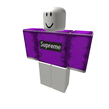 Transperant Black Supreme Logo - Purple supreme/with black supreme logo - Roblox
