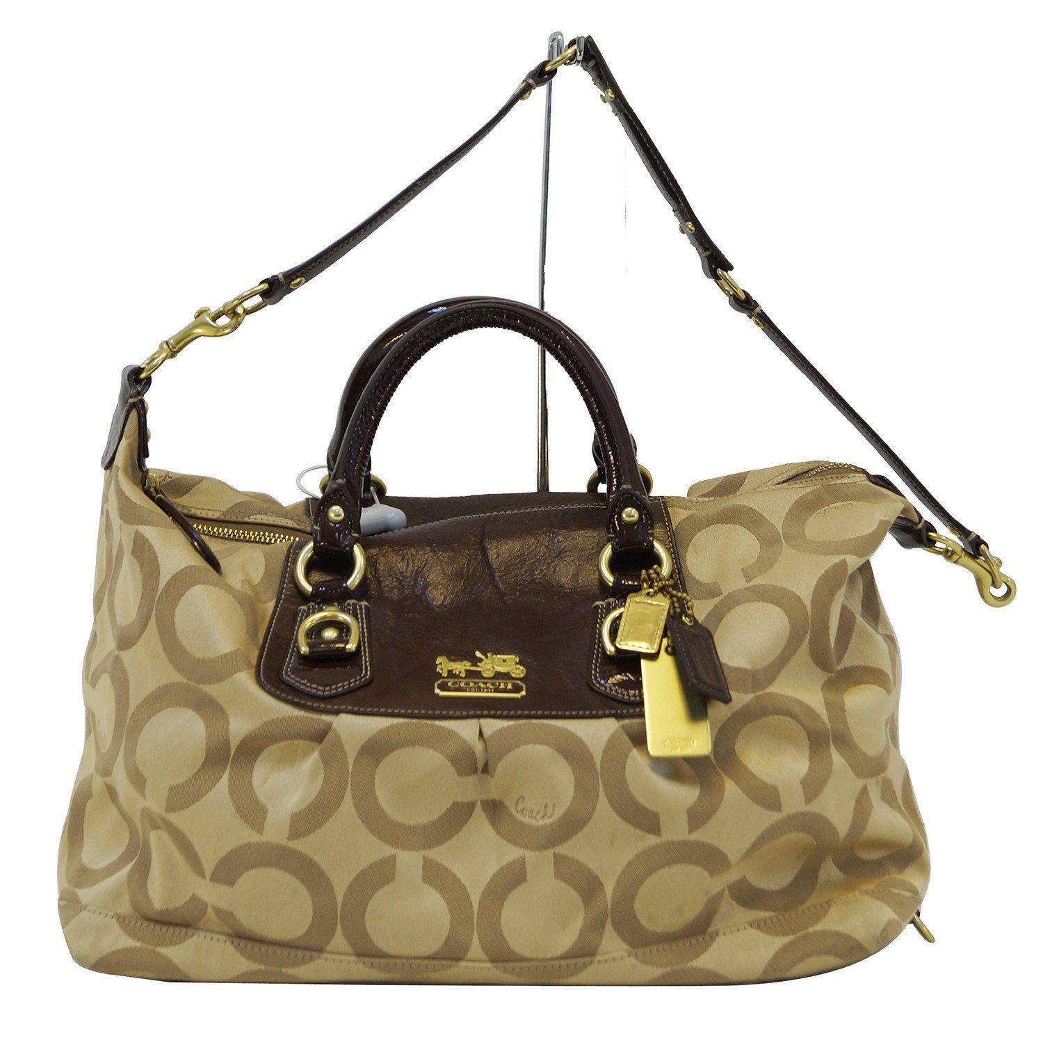 Coach Gold Logo - Coach Madison Sabrina Gold Logo Signature Satchel Handbag- Final Call