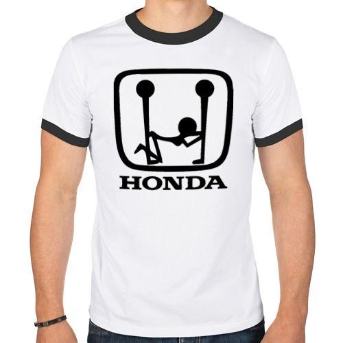 Sexy Honda Logo - Honda Logo (мужская футболка рингер) - купить прикольные