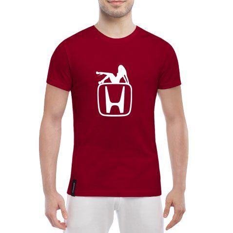 Sexy Honda Logo - Мужская футболка Honda logo с лучшей накаткой