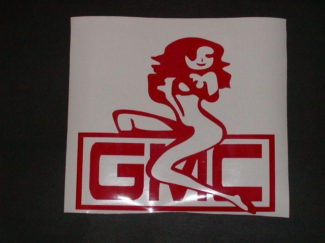 Rebel Flag GMC Logo - girl rides GMC Logo Decal