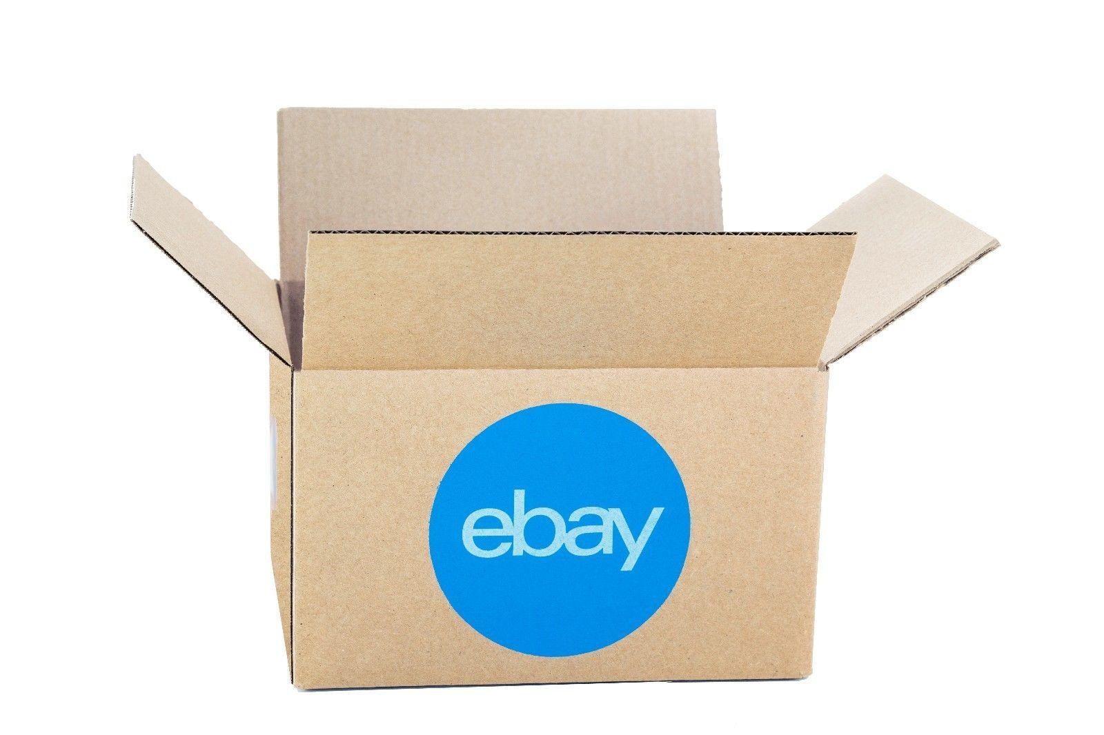 Shipping Box Logo - EBay Branded Boxes With Blue 2 Color Logo 8 X 6 X 4