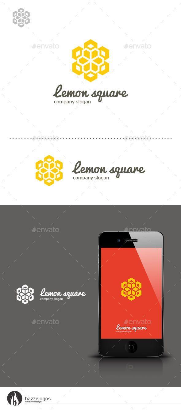 Lemon Square Logo - A great and simple logo CMYK Editable and resizeable vector files