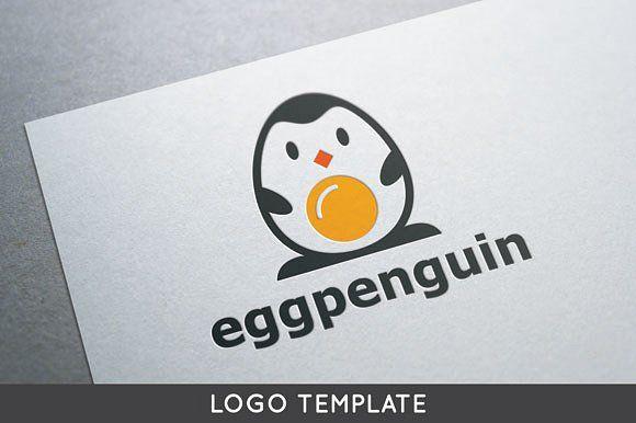 Egg Cartoon Logo - Egg Penguin Logo Logo Templates Creative Market