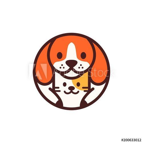 Egg Cartoon Logo - dog cat pet circle round cartoon logo vector icon - Buy this stock ...