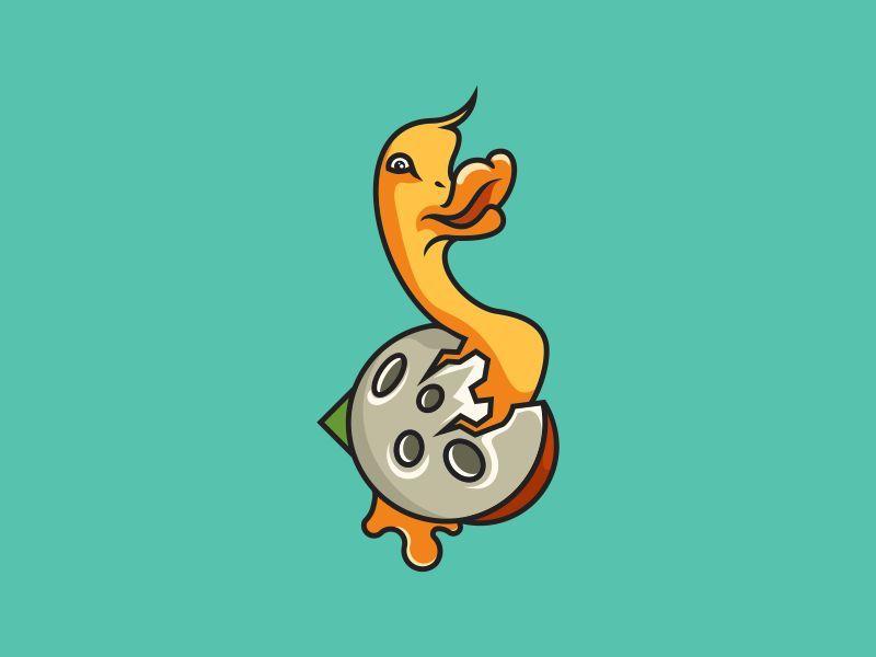 Egg Cartoon Logo - DUCK LOGO