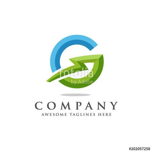 Strong Lightning Logo - Letter G lightning logo icon design template elements, flash letter ...