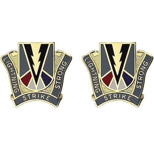 Strong Lightning Logo - 165th Infantry Brigade Unit Crest