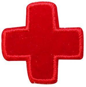 Red First Aid Logo - ID 9188 Red Cross Symbol Patch Life Health First Aid Embroidered ...
