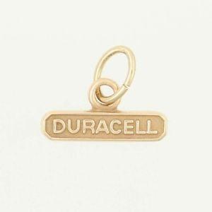 Duracell Logo - Duracell Charm Yellow Gold Pendant Battery Batteries Logo