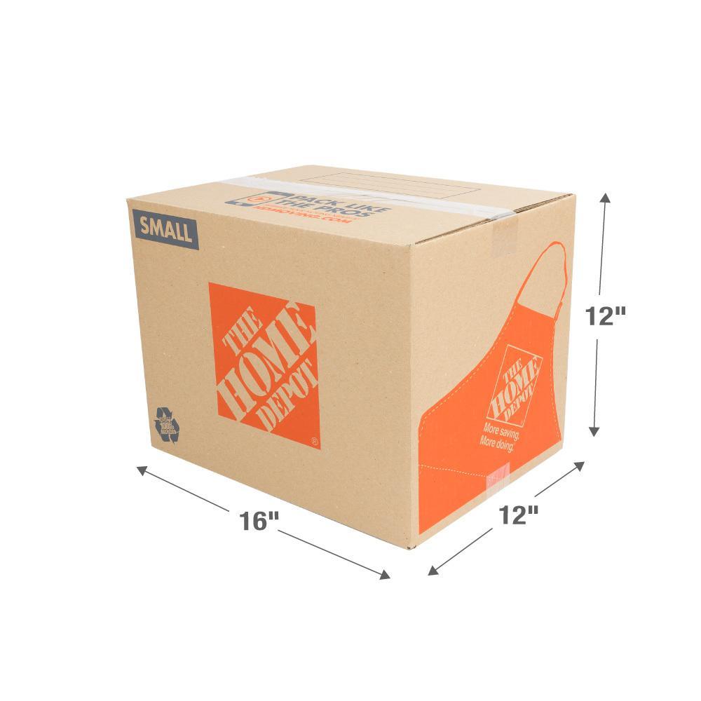 Shipping Box Logo - The Home Depot 16 in. L x 12 in. W x 12 in. D Small Moving Box
