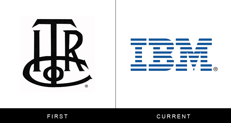 First IBM Logo - What Logos Of Famous Companies Looked Like When They First Started Out