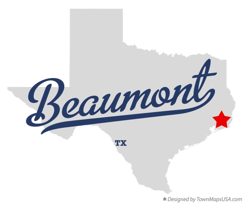 Beaumont Texas Logo - Map of Beaumont, TX, Texas