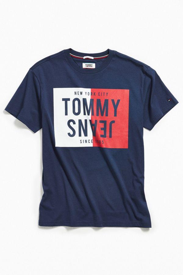 Tommy Jeans Logo - Tommy Jeans Split Logo Tee | Urban Outfitters