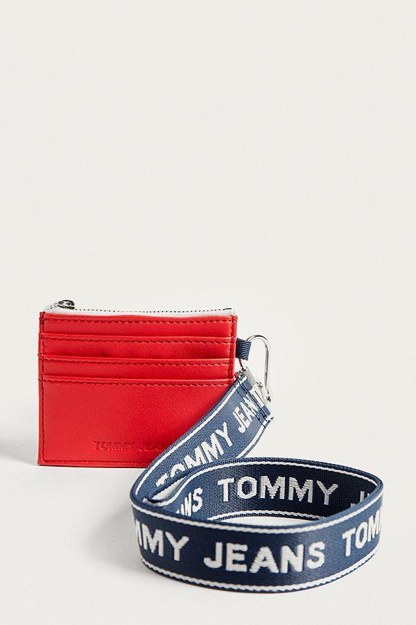 Tommy Jeans Logo - Tommy Jeans Logo Tape Red Cardholder Wallet. Urban Outfitters UK