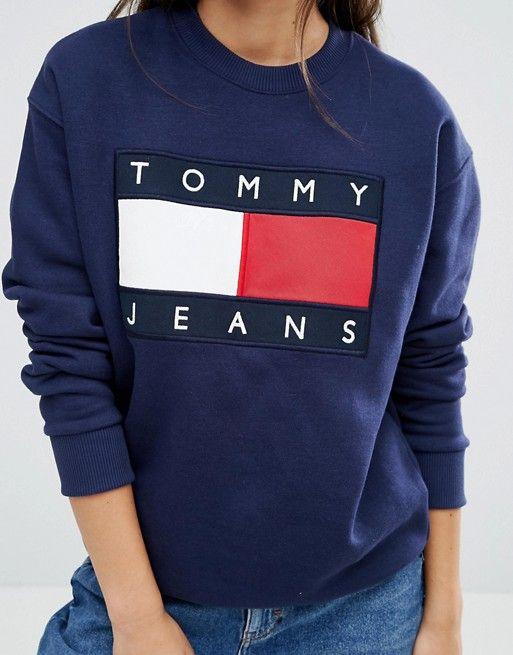 Tommy Jeans Logo - Tommy Jeans. Tommy Jeans Oversize Logo Sweatshirt