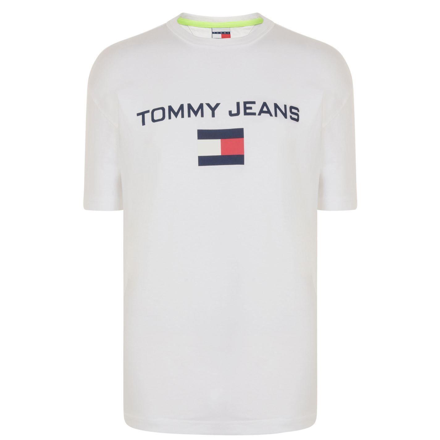 Tommy Jeans Logo - Mens Tommy Jeans Logo T Shirt Crew Neck Short Sleeve New | eBay