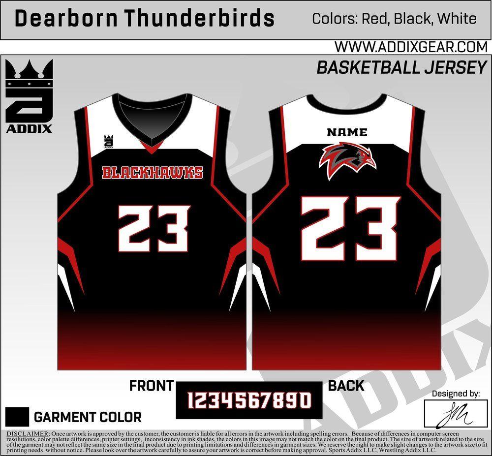 Black and Red Basketball Logo - BASKETBALL JERSEYS — ADDIX Custom Team Gear
