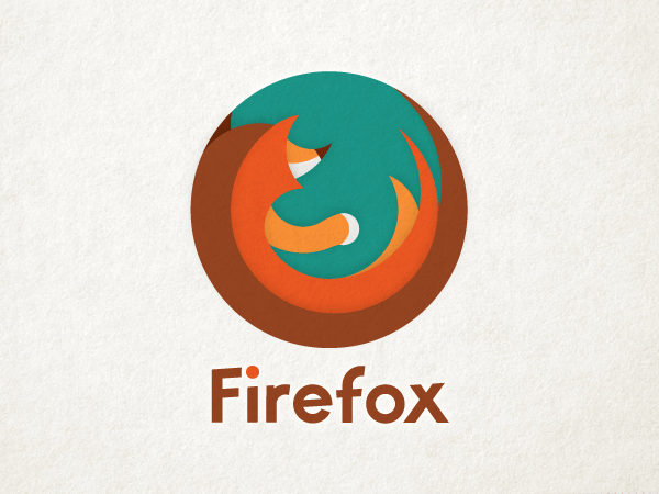 Flat Logo - Unofficial Firefox Flat Logo on Behance
