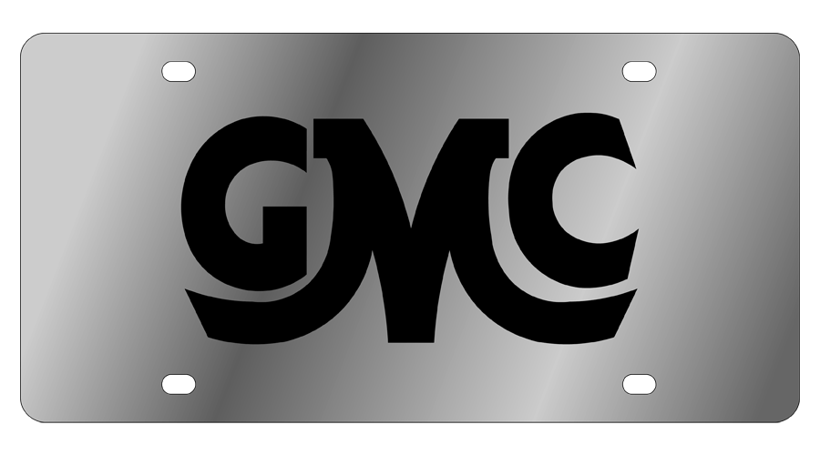 GMC Logo - GMC - Stainless Steel License Plate - GMC Retro Logo - Plates ...