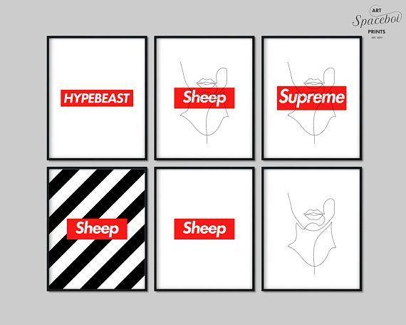 Beast Box Logo - Supreme Box Logo, Set of 6 Prints, Supreme, Kicks, Sneaker Poster ...