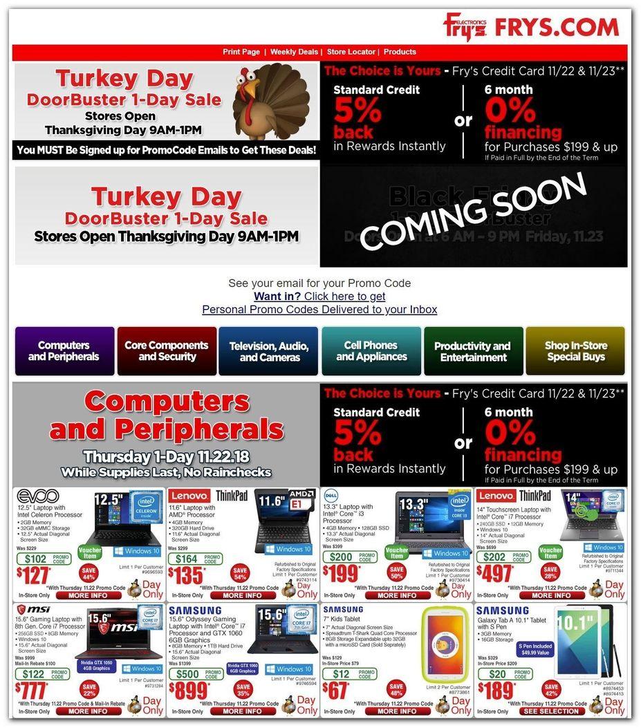 Fry's Electronics Logo - Fry's Black Friday 2019 Ad, Deals and Sales