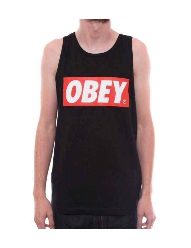 Obey Gear Logo - Obey Clothing Bar Logo Vest - Black - Obey Clothing from iConsume UK