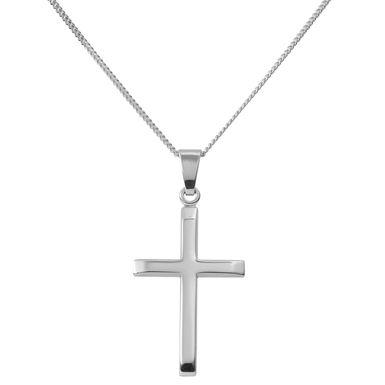 White Gold Cross Logo - 9ct White Gold Cross Pendant. Beaverbrooks the Jewellers