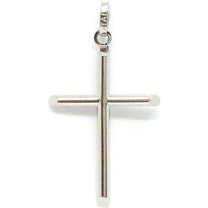 White Gold Cross Logo - 18K White Gold Cross Pendant 2.30 Grams