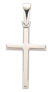 White Gold Cross Logo - Genuine 9ct WHITE GOLD Cross Pendant Necklace Gift for him for gents ...