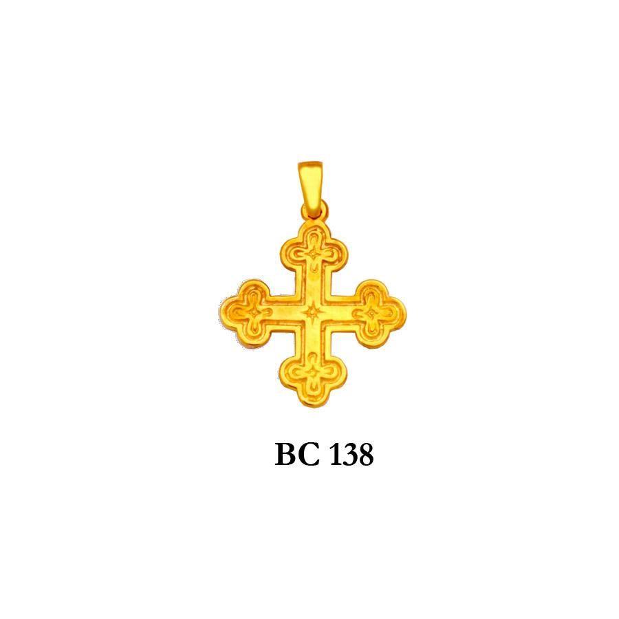 White Gold Cross Logo - 14K Yellow or White Gold Byzantine Style Flattering Solid Gold Cross