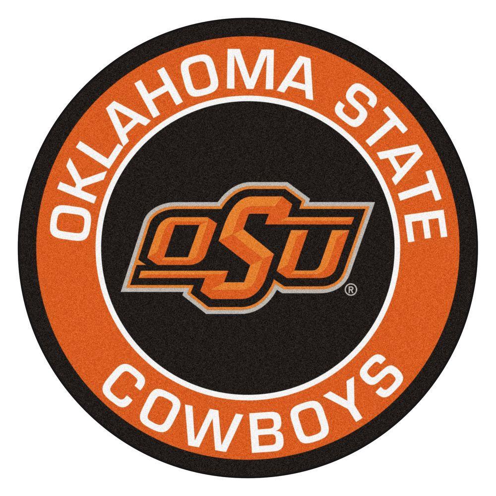 Oklahoma State University Logo - FANMATS NCAA Oklahoma State University Orange 2 ft. x 2 ft. Round ...
