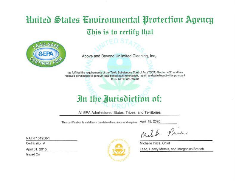 EPA Lead Safe Logo - Most certified & licensed mold remediation company in Pennsylvania!