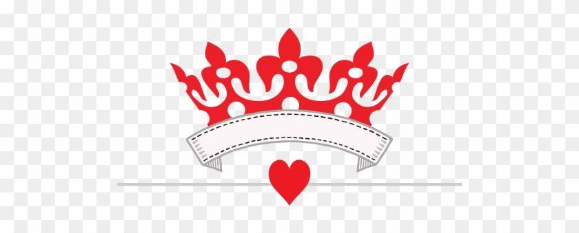 Queen of Hearts Red Logo - Crown With Hearts Of Hearts Logo Transparent PNG