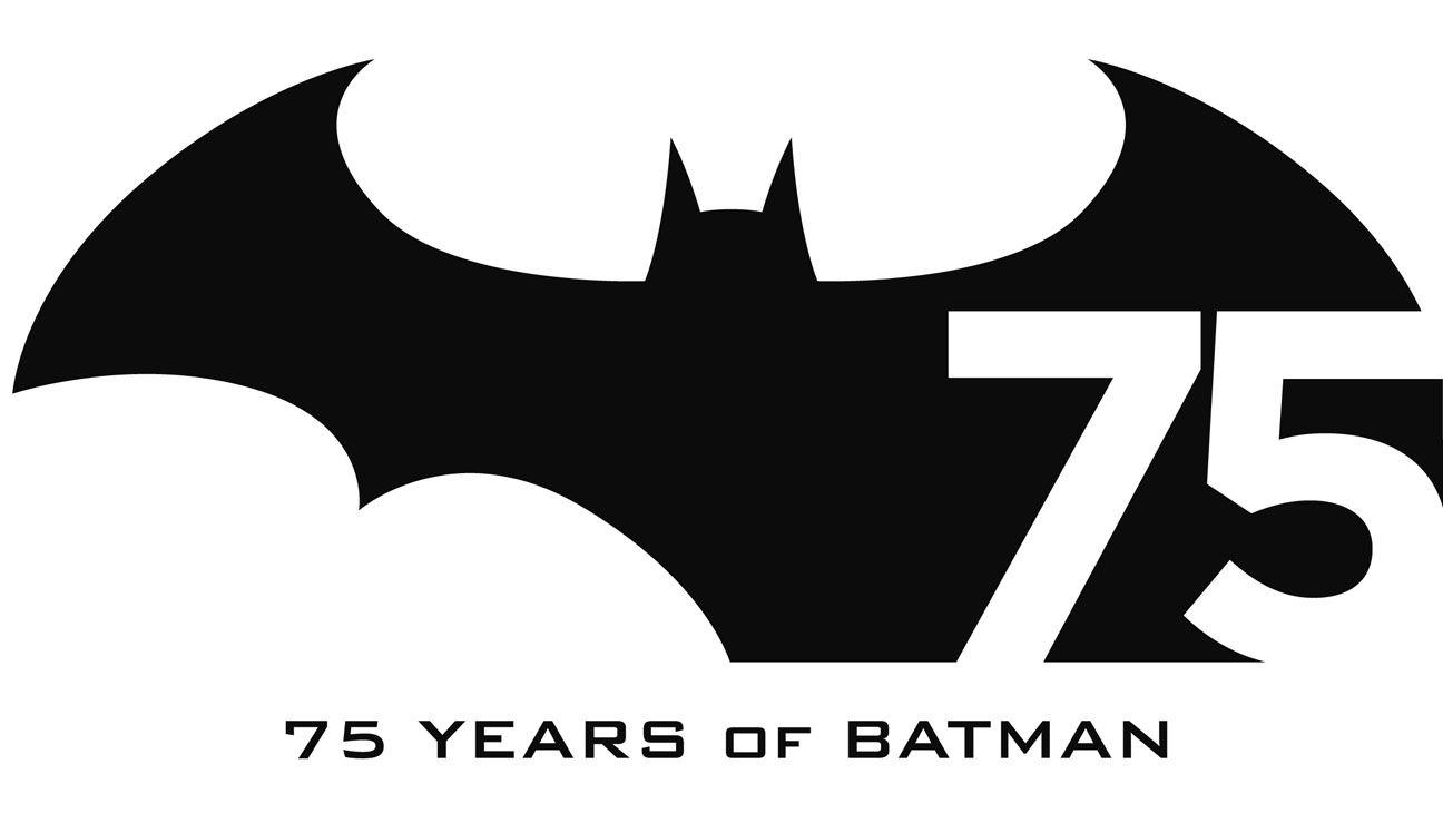 Black and White DC Comics Superhero Logo - Batman 75th Anniversary Logo Revealed