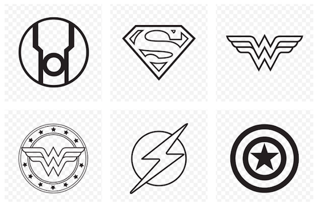 Black and White DC Comics Superhero Logo - Free DC Comics Vector Logo Icon