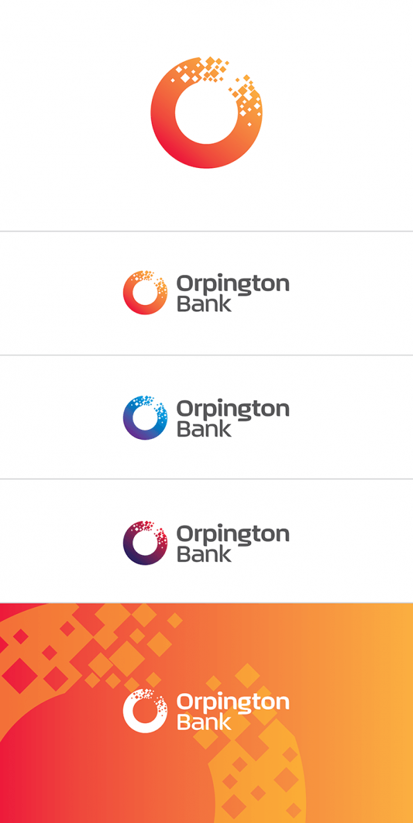 Orange and Red Bank Logo - Very Modern Bank Feeling Overall, Pinning Because I Love The Orange