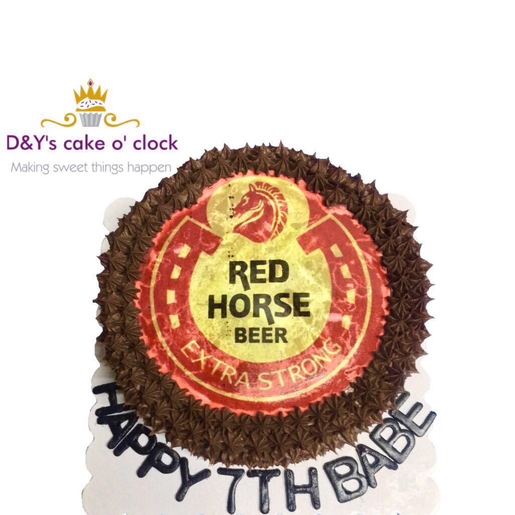 Red Horse in Circle Logo - REDHORSE CHOCOLATE CAKE, Food & Drinks on Carousell