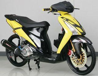 Motor Black and Yellow Logo - Modifikasi Motor: Modification motor spin yellow and black colour