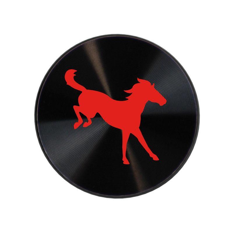 Red Horse in Circle Logo - Red Horse Nuckee Phone Stand