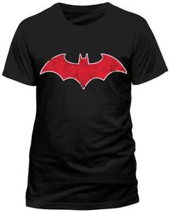 New Bat Logo - Details About Batman Red Bat Logo T Shirt Black New Shirts Tee