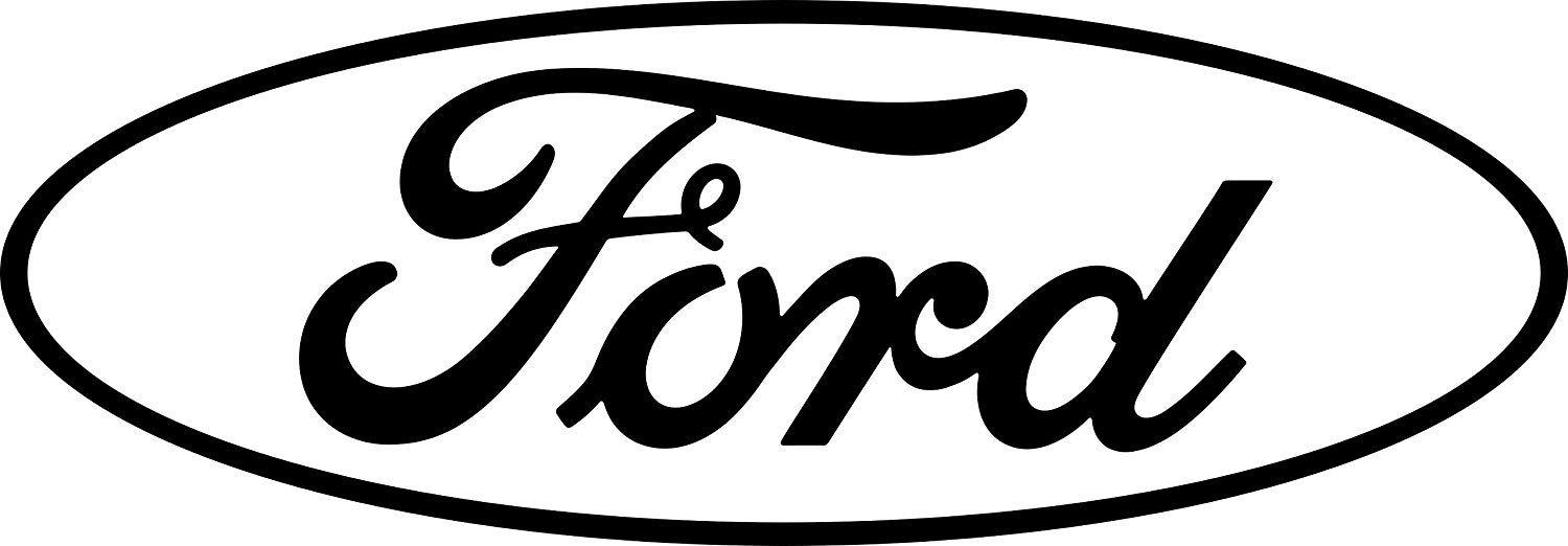 Black and White Ford Logo - Large Ford Logo Rear Window Decal 27 x 9. White