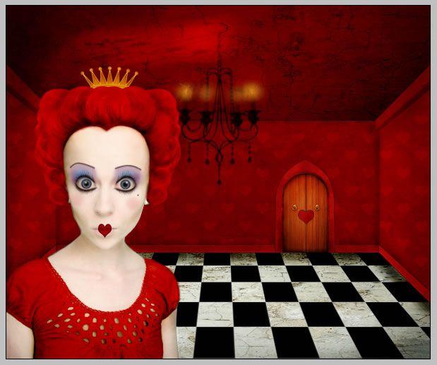 Queen of Hearts Red Logo - The Red Queen of Hearts from Alice in Wonderland - Photoshop ...