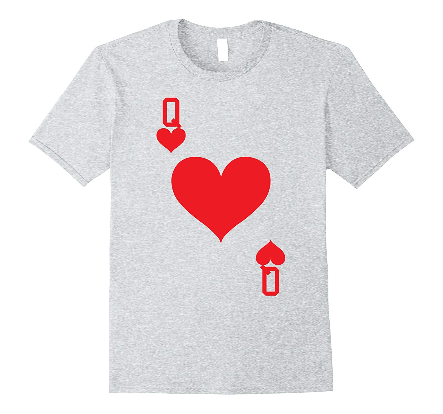 Queen of Hearts Red Logo - Queen of Hearts - Playing Card Halloween Costume T-Shirt-ANZ - Anztshirt